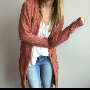 Anthro far away from close long cardigan